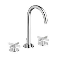 PERCY WIDESPREAD BATHROOM FAUCET WITH CROSS HANDLES, Polished Chrome, medium