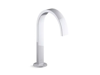 COMPONENTS BATHROOM SINK SPOUT WITH RIBBON DESIGN, 1.2 GPM, Polished Chrome, large